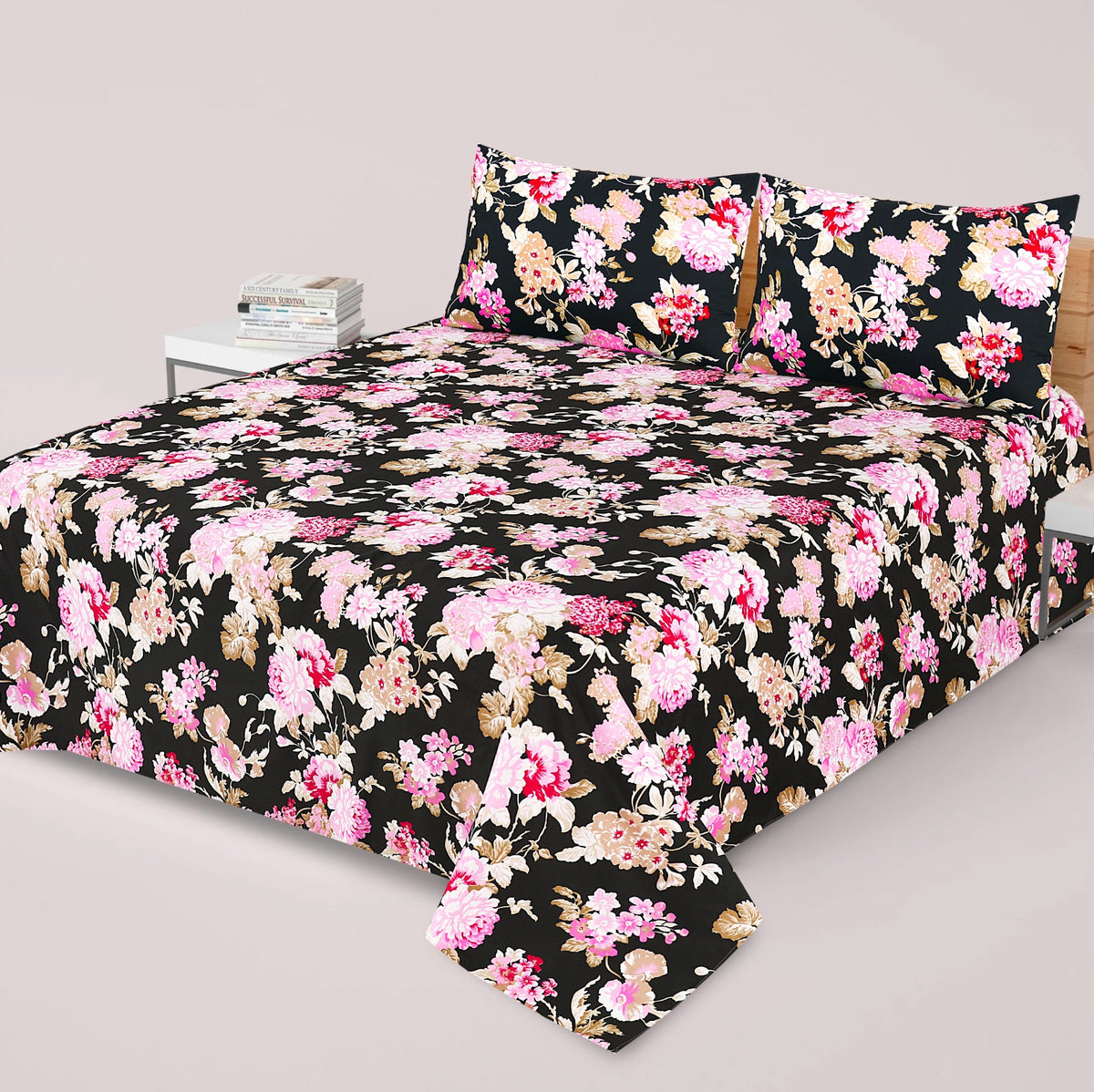 3PCS KING COTTON BED SHEET  B-813