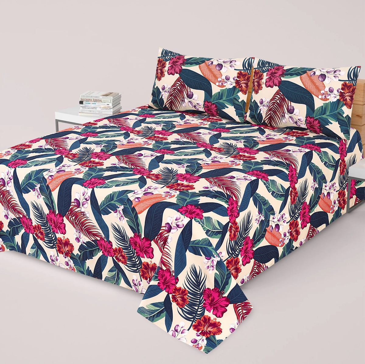 3PCS KING COTTON BED SHEET  B-815