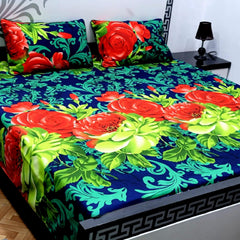 3PCS KING COTTON BED SHEET  B-819