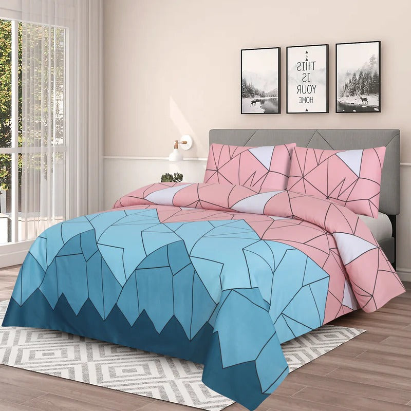3PCS KING COTTON BED SHEET  B-827