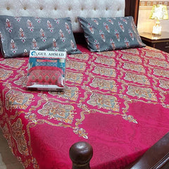 3PCS KING COTTON BED SHEET  B-829