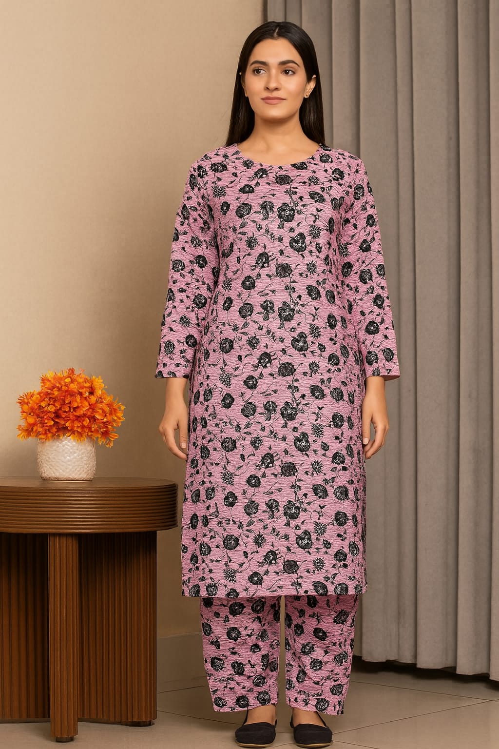 2 Piece – Cotton Digital Print Suit Design LS651