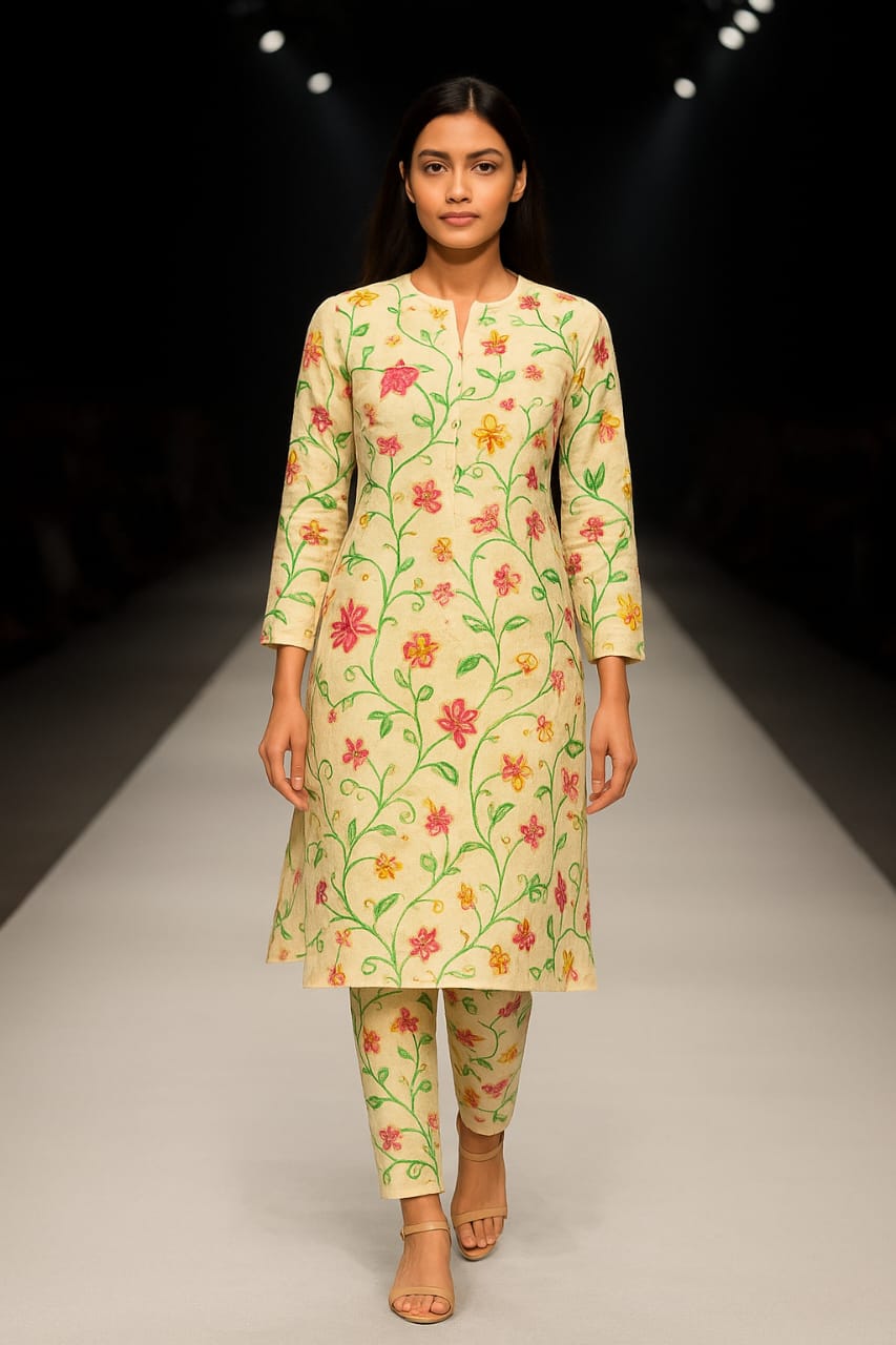 2 Piece – Cotton Digital Print Suit Design LS651