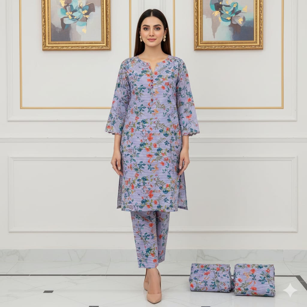 2 Piece – Lawn Digital Print Suit Design LS237