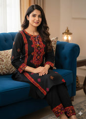 Embroidery Shirt sleeves and Trouser 52252