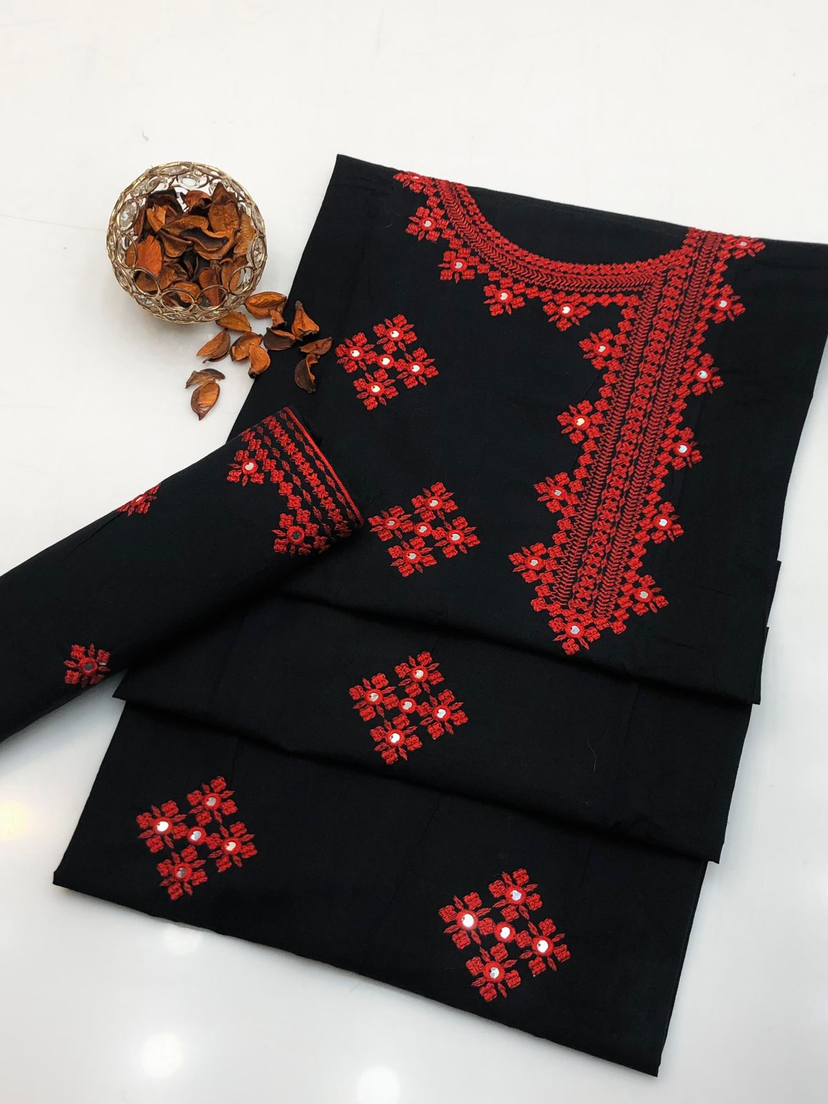 Embroidery Shirt sleeves and Trouser
