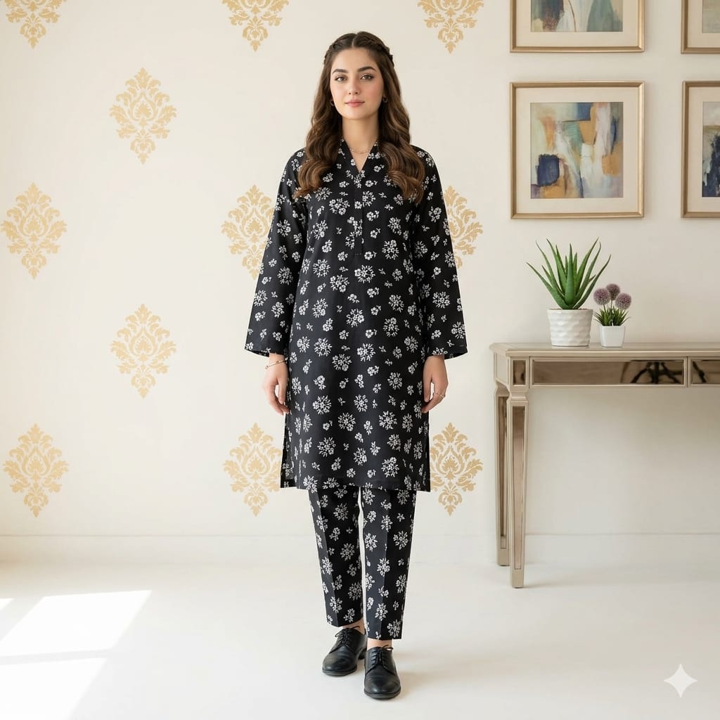 🌿 2 Piece Lawn Digital Print Suit Design LS652