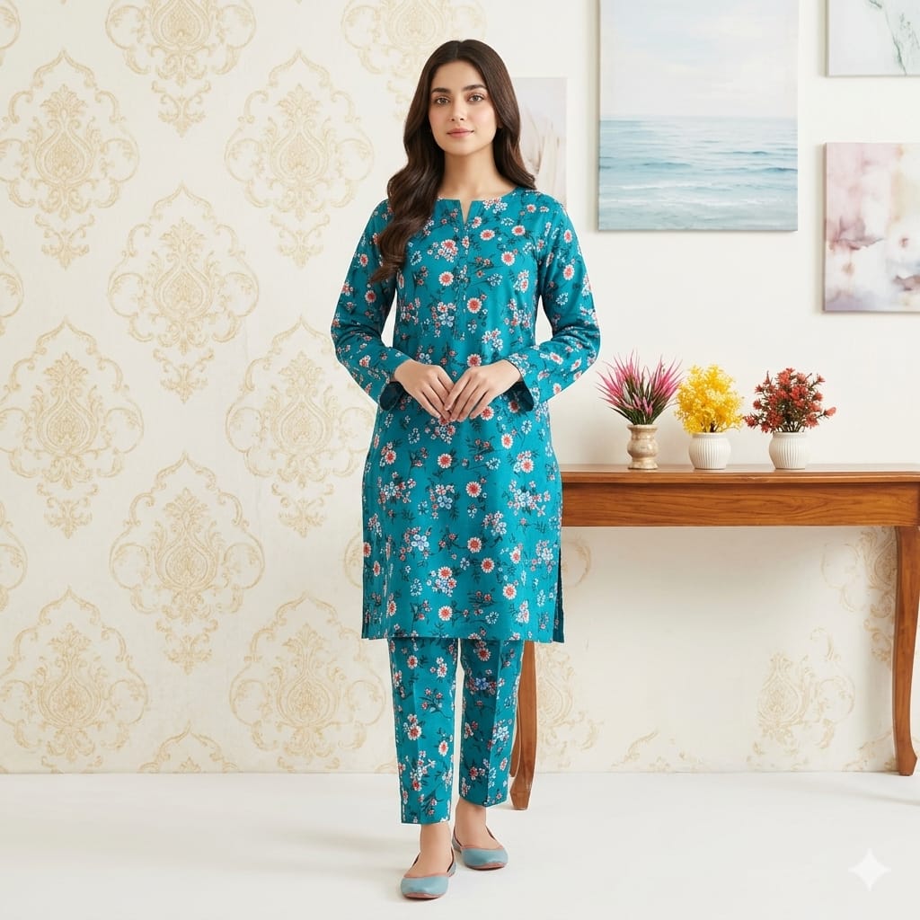 🌿 2 Piece Lawn Digital Print Suit Design LS654