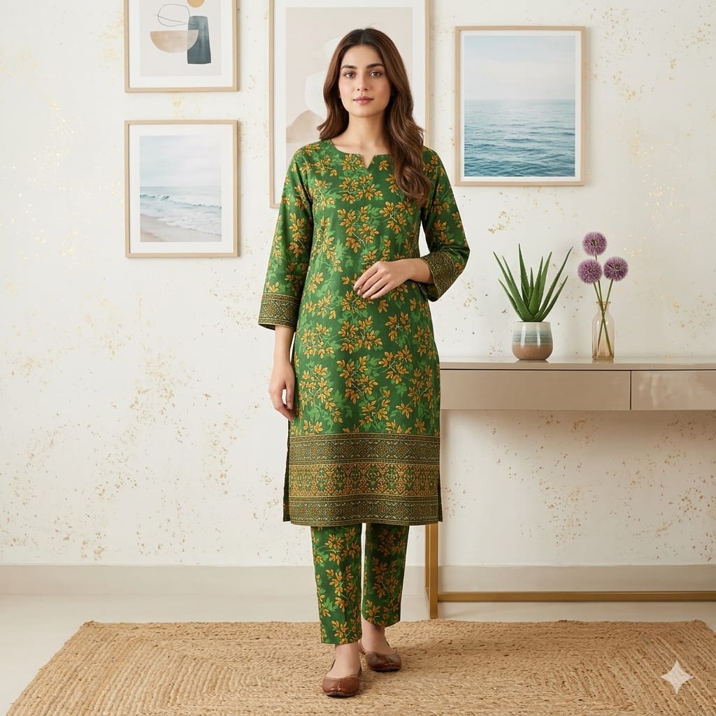🌿 2 Piece Lawn Digital Print Suit Design LS659