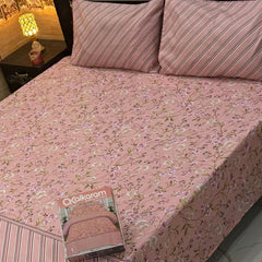 3PCS KING COTTON BED SHEET  B-8578