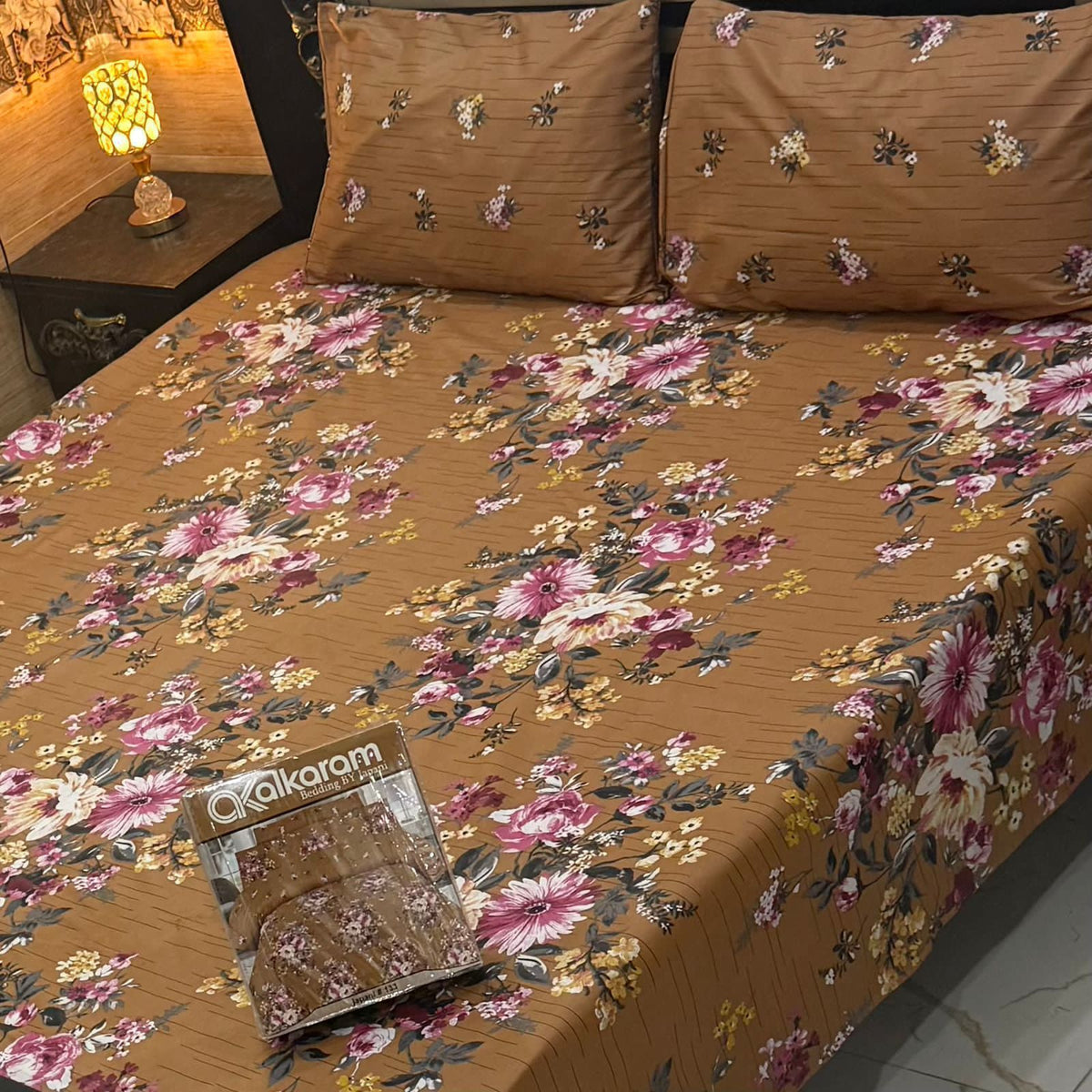 3PCS KING COTTON BED SHEET  B-8579