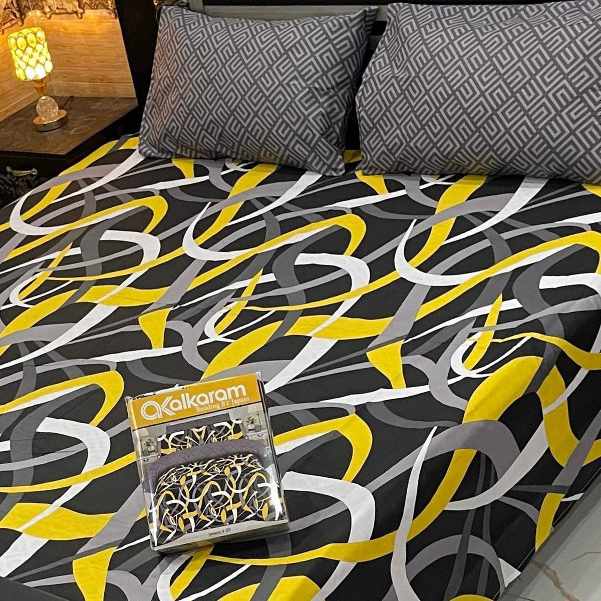 3PCS KING COTTON BED SHEET  B-8584
