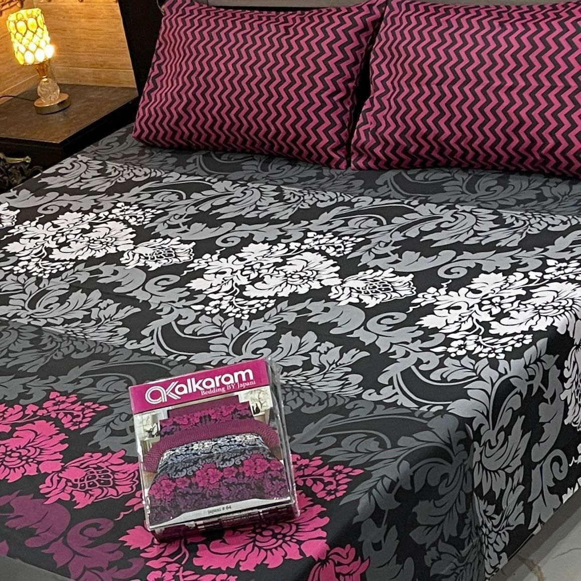 3PCS KING COTTON BED SHEET  B-832