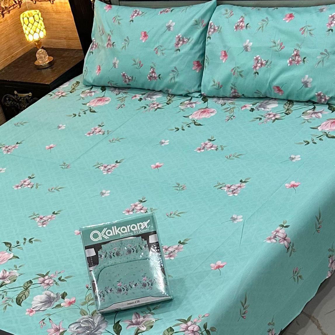 3PCS KING COTTON BED SHEET  B-833