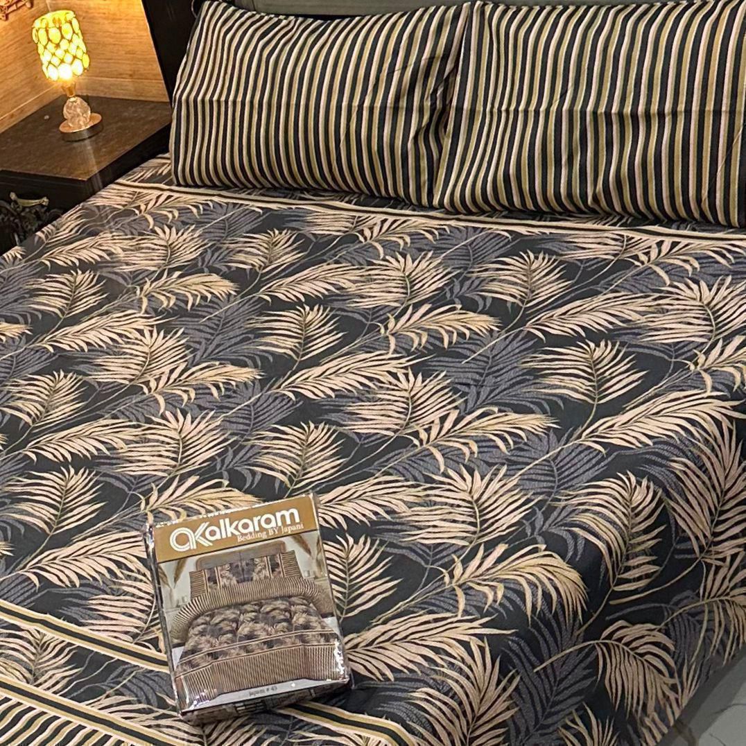 3PCS KING COTTON BED SHEET  B-835