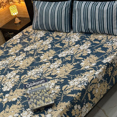 3PCS KING COTTON BED SHEET  B-838