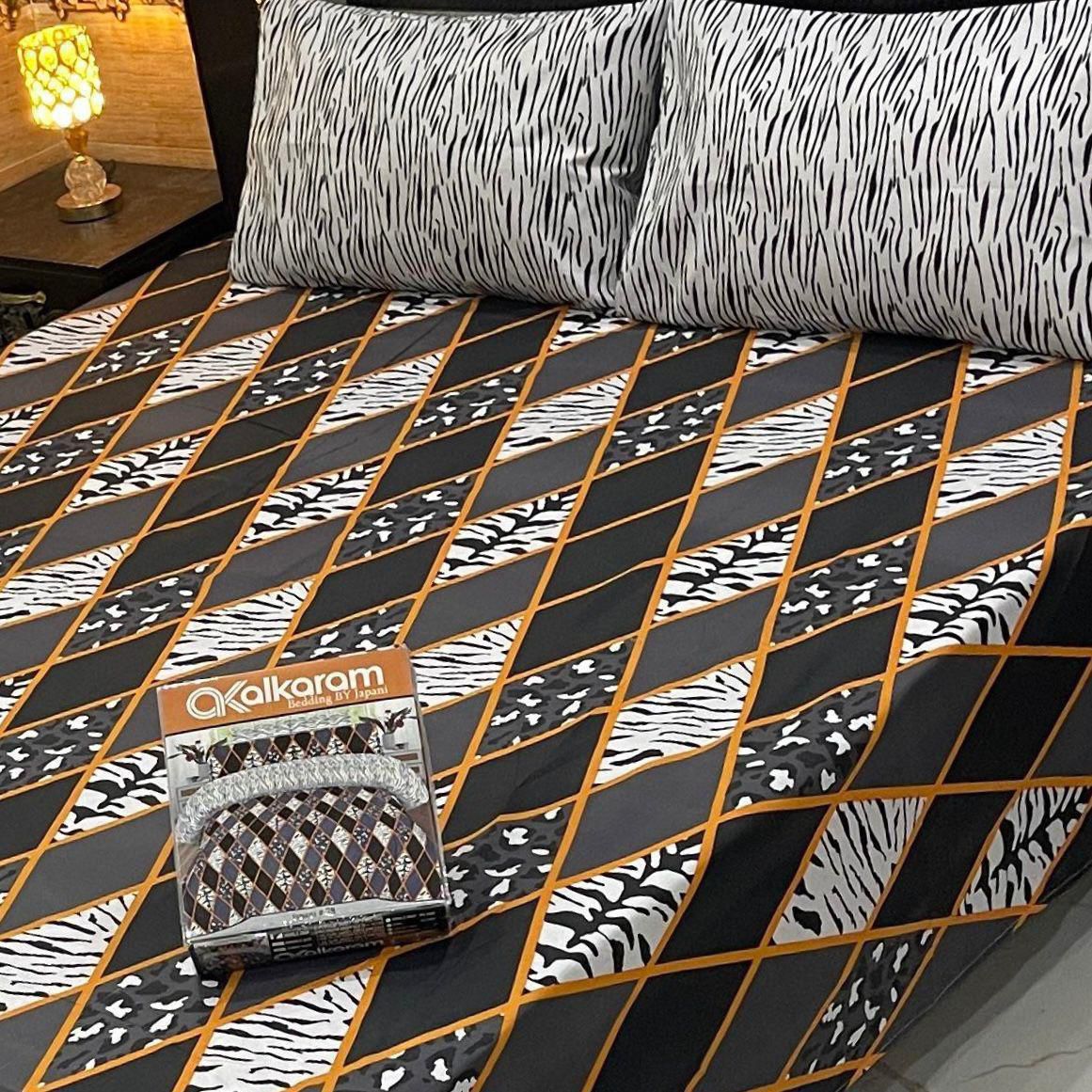 3PCS KING COTTON BED SHEET  B-841