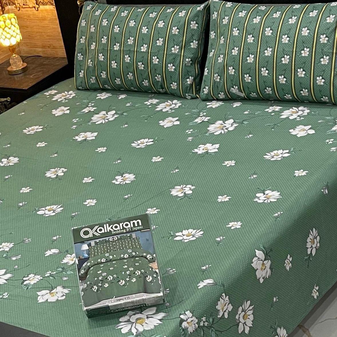 3PCS KING COTTON BED SHEET  B-851
