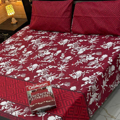 3PCS KING COTTON BED SHEET  B-855