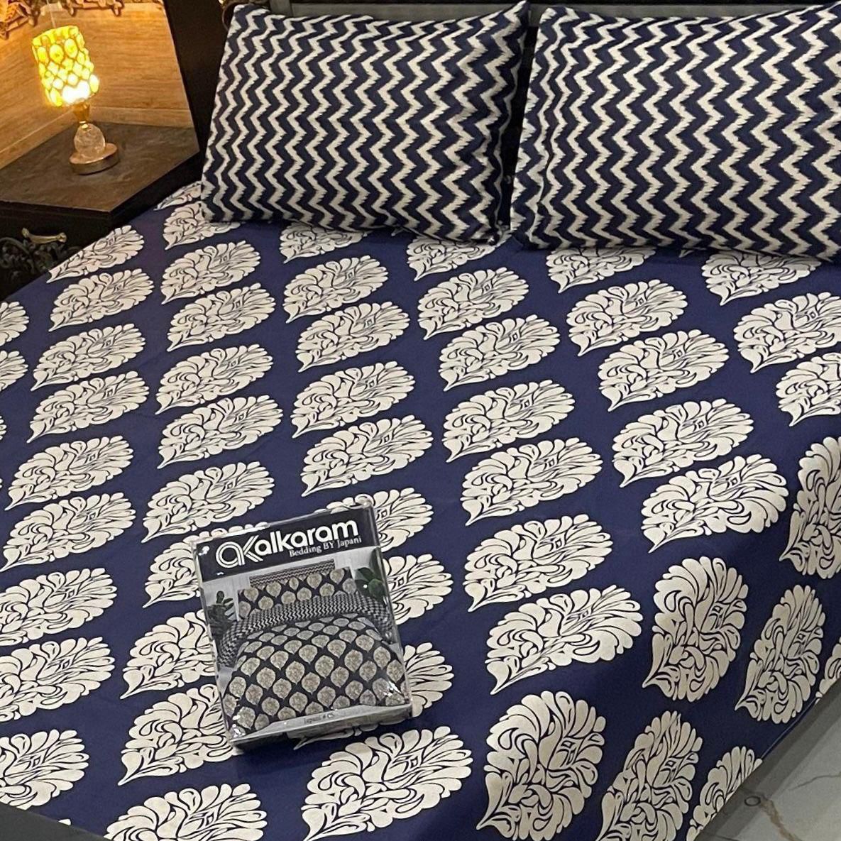 3PCS KING COTTON BED SHEET  B-854