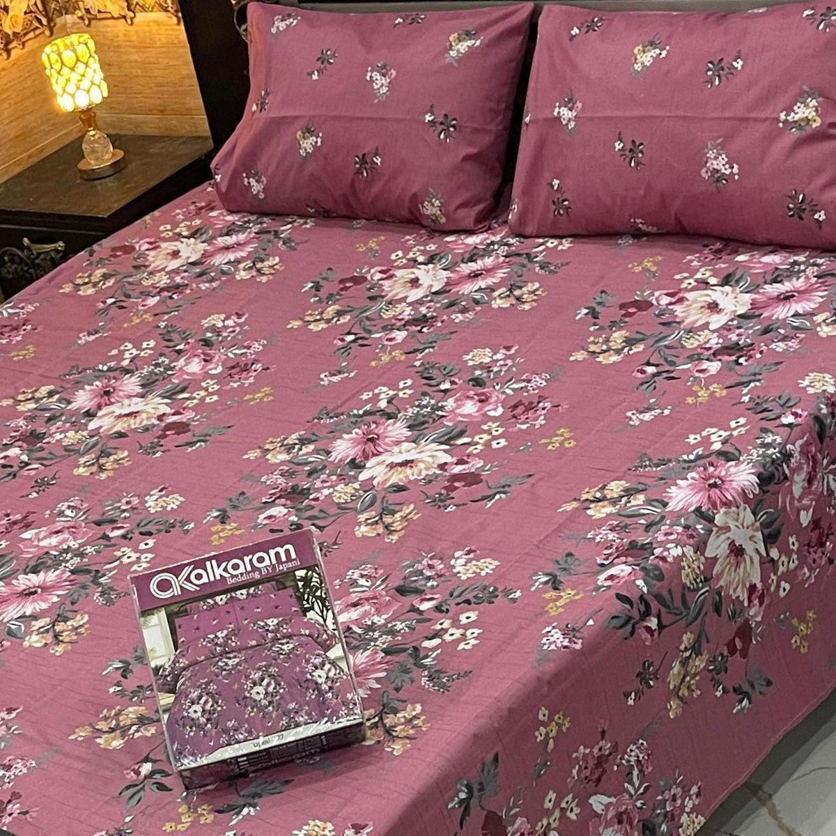 3PCS KING COTTON BED SHEET  B-856