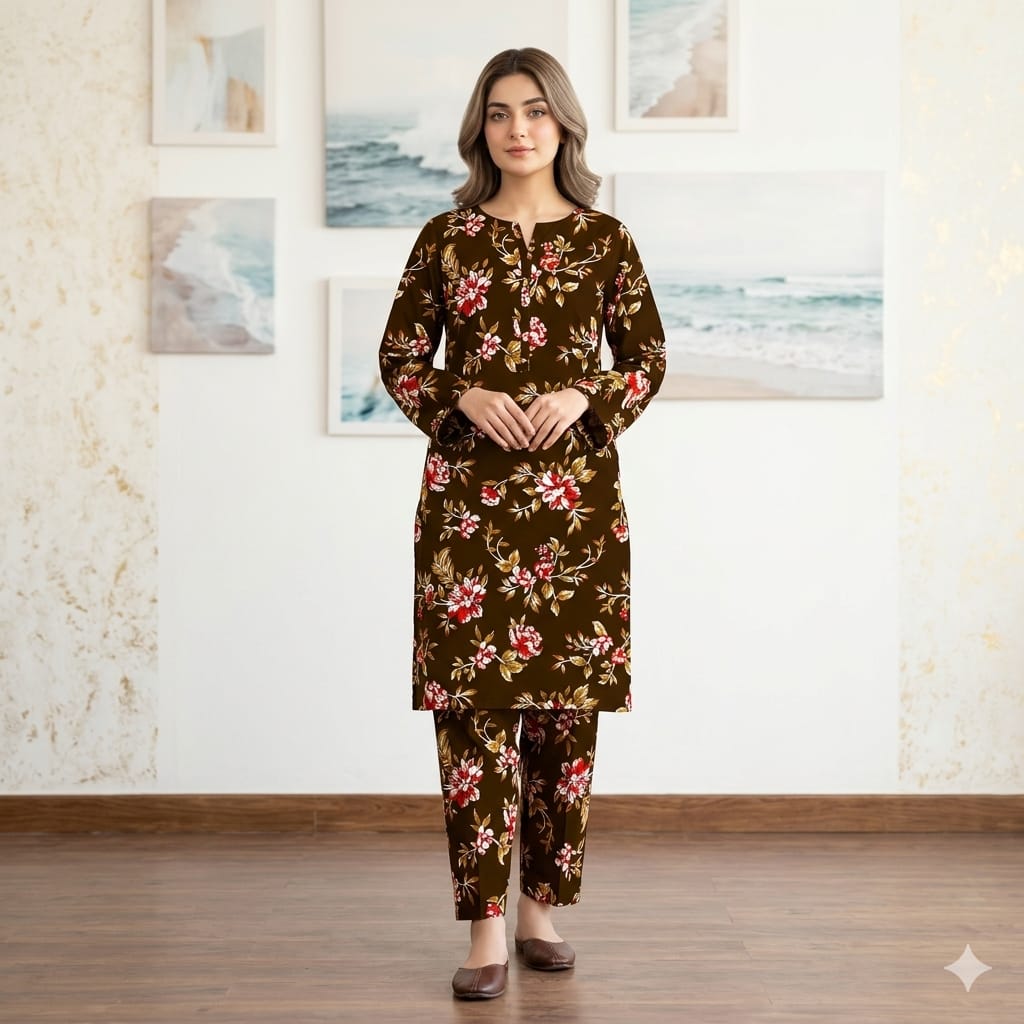 2 Piece – Lawn Digital Print Suit Design LS261