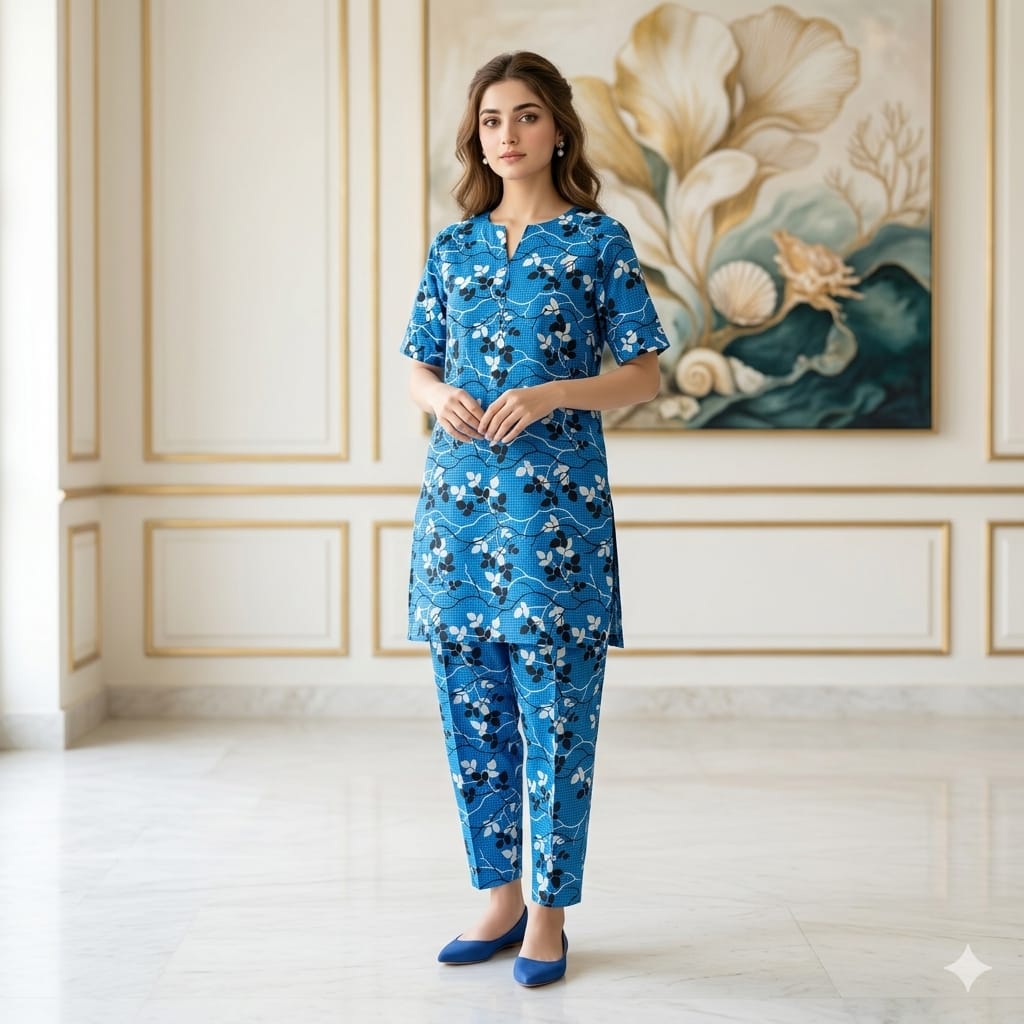 2 Piece Lawn Digital Print Suit Design LS222