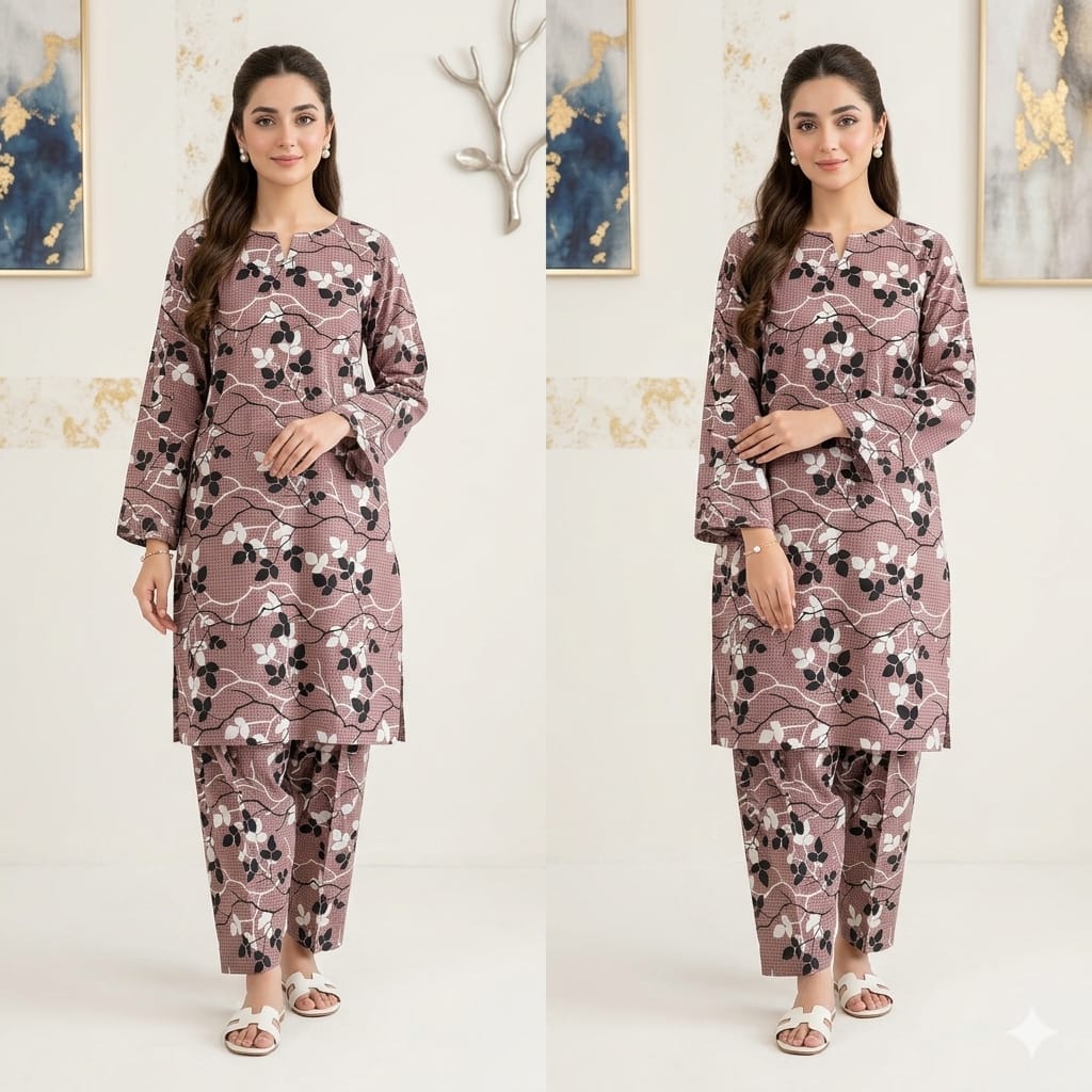 2 Piece  Lawn Digital Print Suit Design LS201