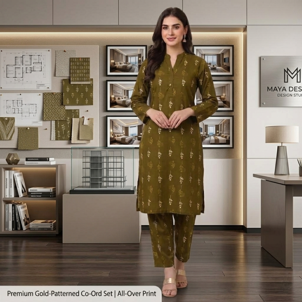 2 Piece – Cotton Digital Print Suit ( Design LS201)